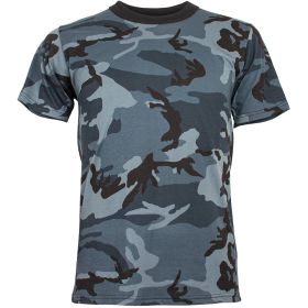 MENS SHORT SLEEVE T SHIRT MIDNIGHT NAVY CAMO S