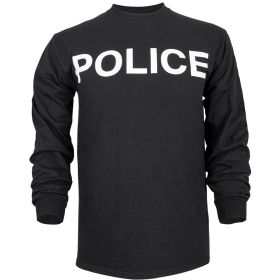 POLICE L/S T SHIRT, BLACK 5XL