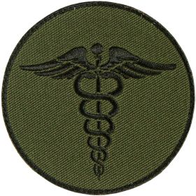 EMS ROUND PATCH (Option: OLIVE DRAB  6 PACK)