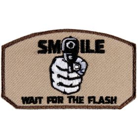 SMILE WAIT FOR THE FLASH PATCH (Option: KHAKI  6 PACK)