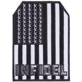 INFIDEL STRIPE FLAG PATCH (Option: BLACK  6 PACK)