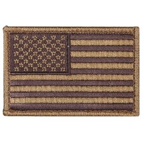 USA FLAG PATCH (Option: FOLIAGE GREEN  LEFT FACE  6 PACK)