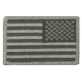 USA FLAG PATCH (Option: SILVER GREY/BLACK  LEFT FACE  6 PAC)